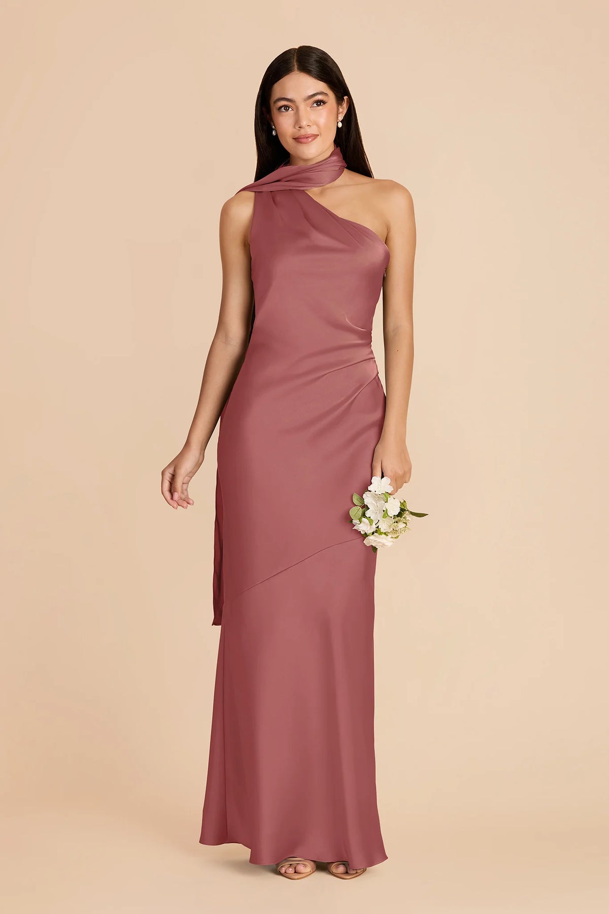 Ariadne Wild Rose front view bridesmaid dress