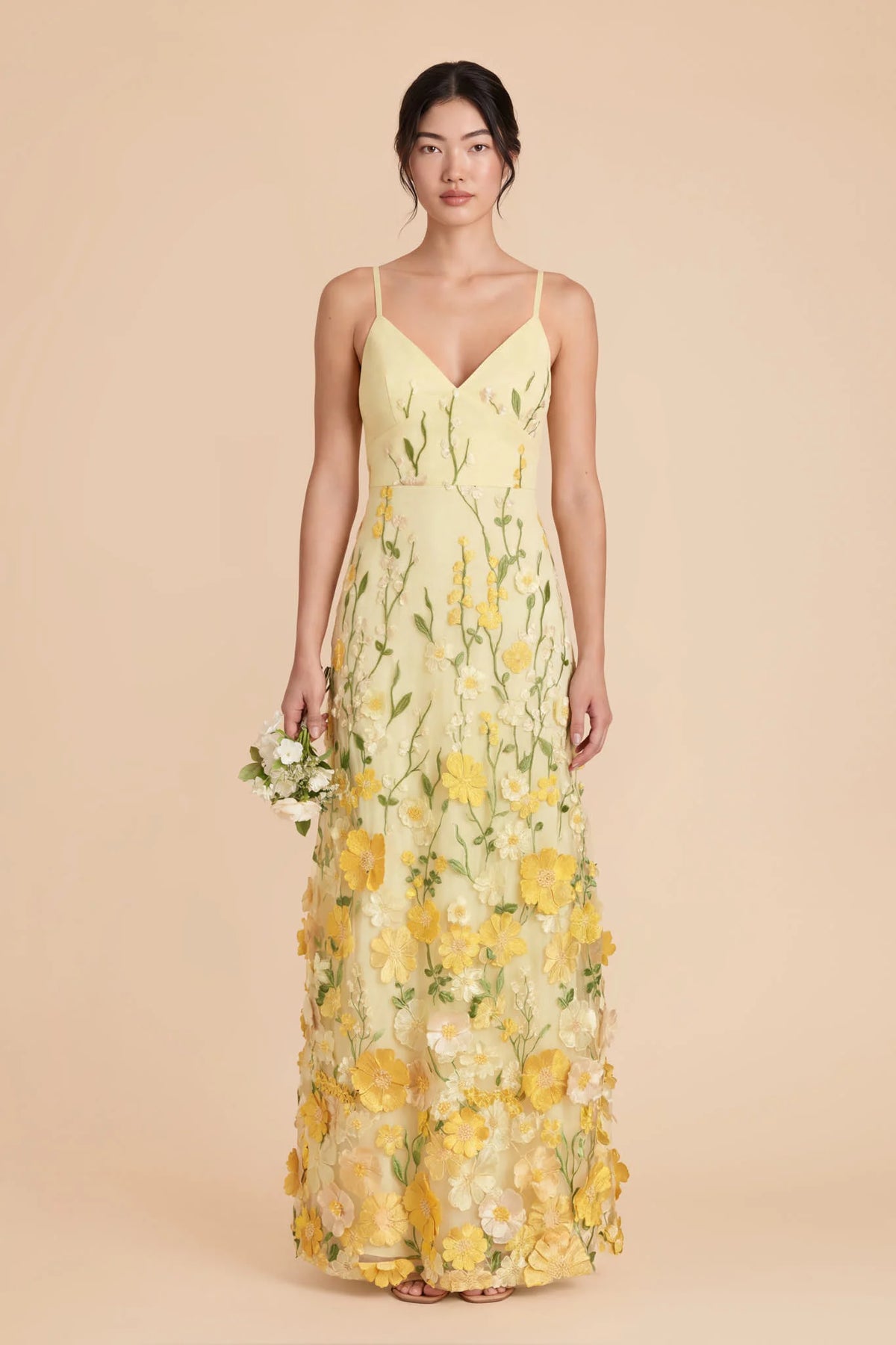 Aurelia Yellow Multi front view bridesmaid dress