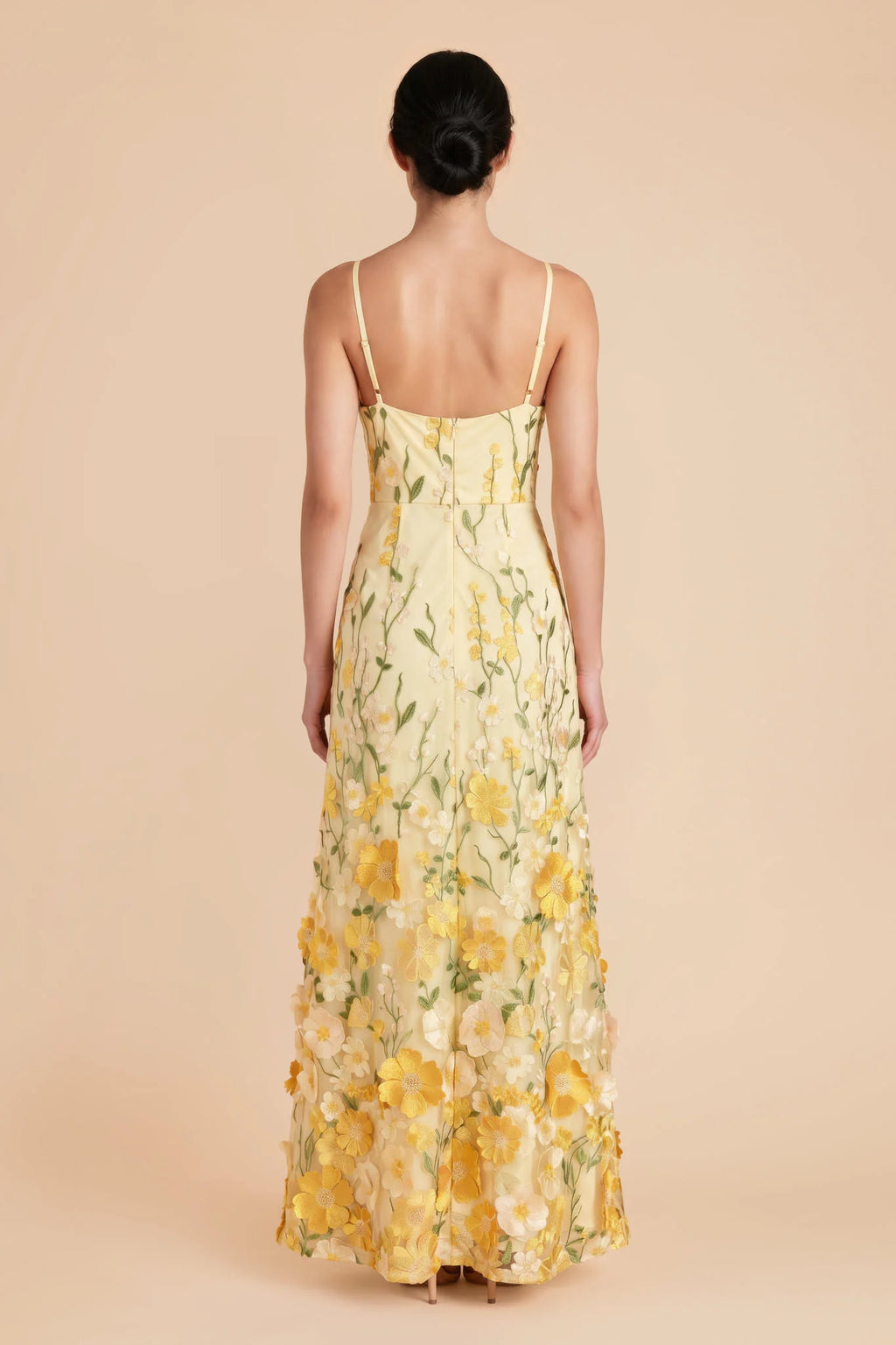 Aurelia Yellow Multi back view bridesmaid dress