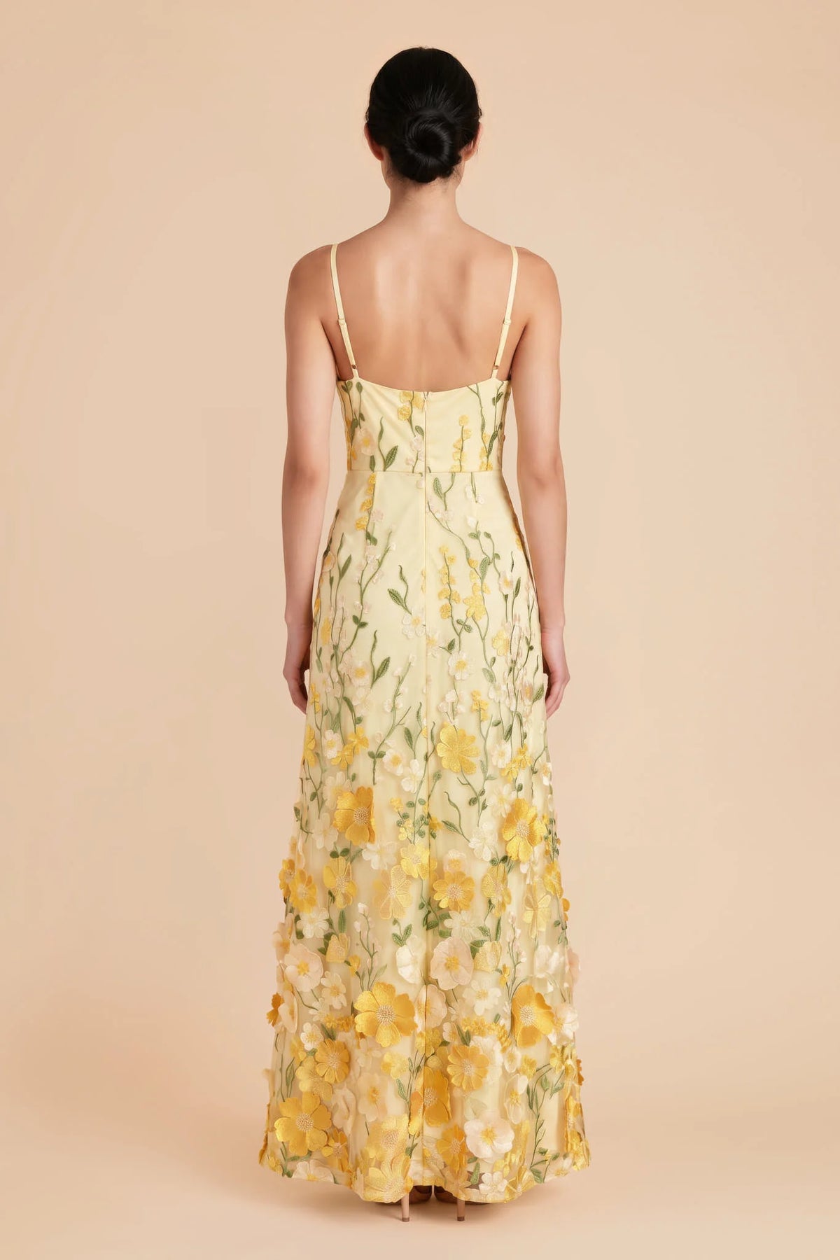 Aurelia Yellow Multi back view bridesmaid dress