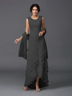 Hazel Marie Black front view mother of the bride dress