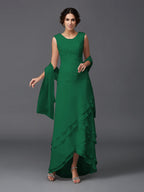 Hazel Marie Hunter Green front view mother of the bride dress