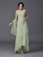 Hazel Marie Sage Green front view mother of the bride dress