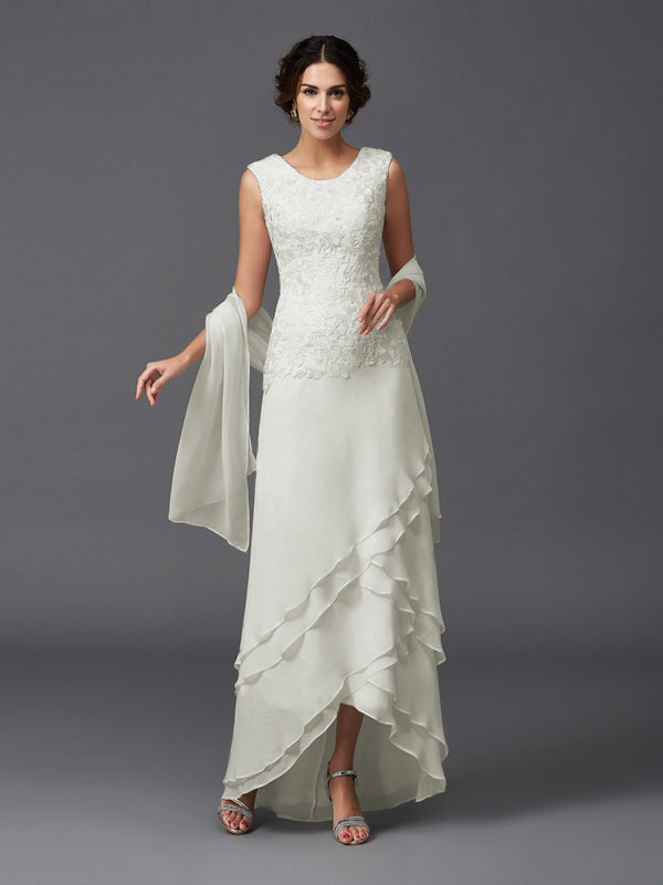 Hazel Marie Ivory front view mother of the bride dress