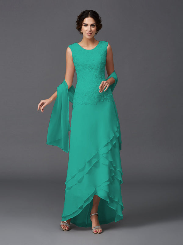 Hazel Marie Forest Green front view mother of the bride dress