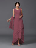 Hazel Marie Plum front view mother of the bride dress
