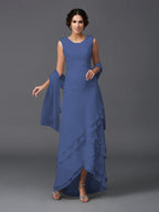 Hazel Marie Navy Blue back view mother of the bride dress