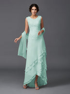 Hazel Marie Pool Blue back view mother of the bride dress