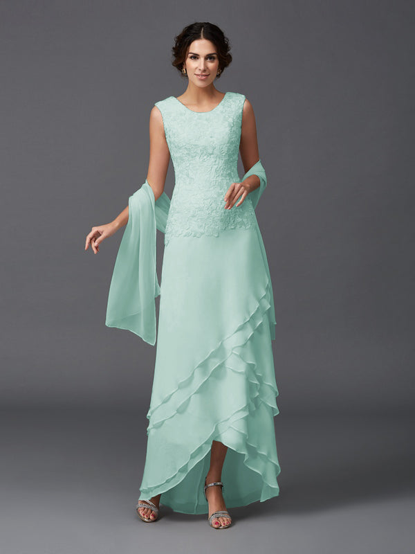Hazel Marie Pool Blue back view mother of the bride dress
