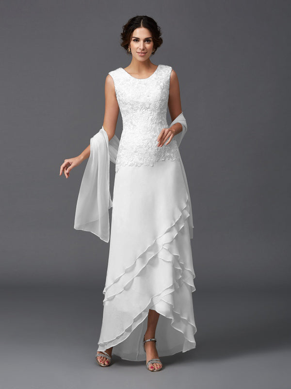 Hazel Marie White front view mother of the bride dress