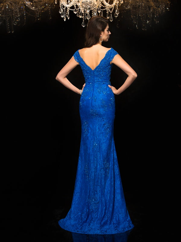 Natalie Rose Navy Blue back view mother of the bride dress
