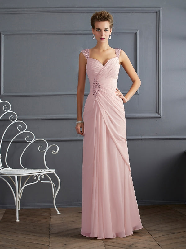 Xandra Elise Champagne front view mother of the bride dress