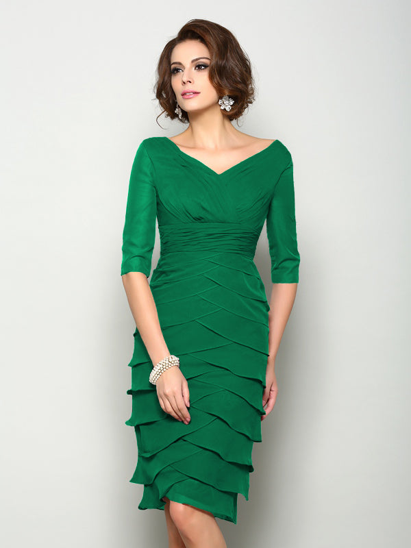Violet Mae Hunter Green front view mother of the bride dress