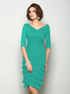 Violet Mae Forest Green front view mother of the bride dress