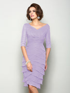 Violet Mae Lilac front view mother of the bride dress