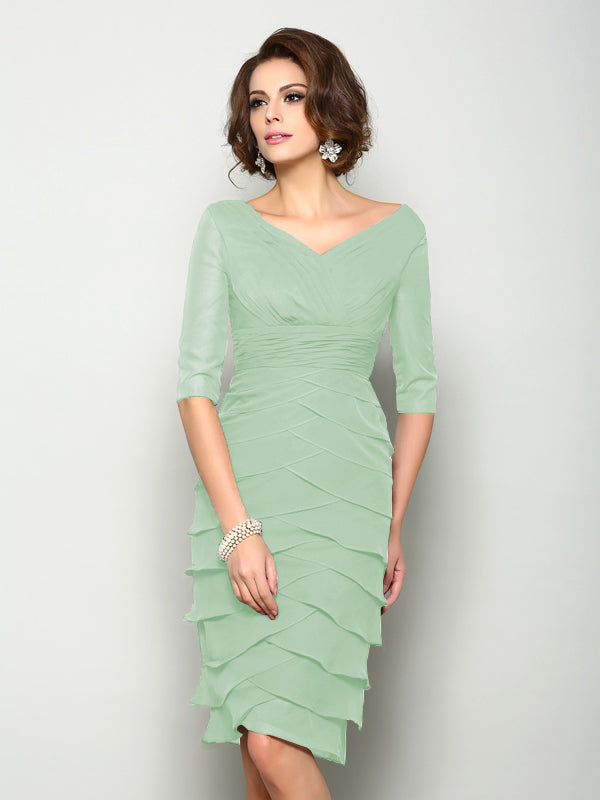 Violet Mae Mint Green front view mother of the bride dress