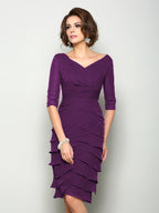 Violet Mae Plum back view mother of the bride dress