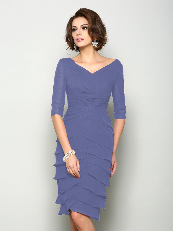Violet Mae Steel Blue back view mother of the bride dress