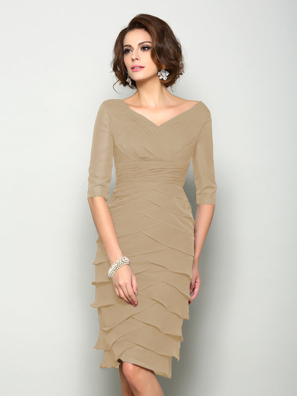 Violet Mae Taupe front view mother of the bride dress