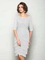 Violet Mae White front view mother of the bride dress