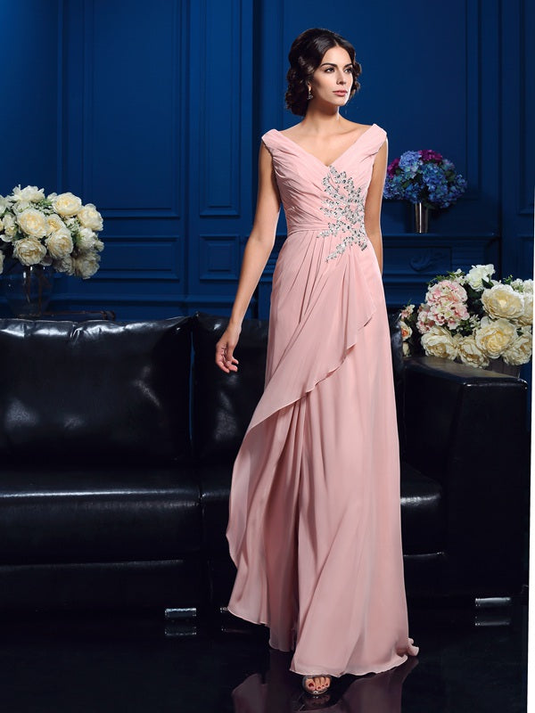 Felicity Pearl Pearl Pink front view mother of the bride dress
