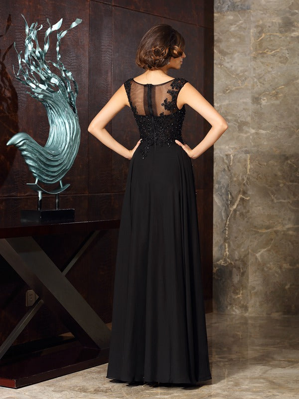 Odette Marie Black back view mother of the bride dress