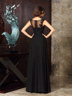 Odette Marie Black back view mother of the bride dress
