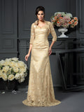 Gabrielle June Champagne front view mother of the bride dress