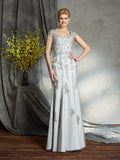 Florence Pearl Grey front view mother of the bride dress