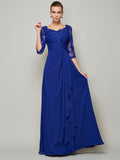 Esther Grace Royal Blue front view mother of the bride dress