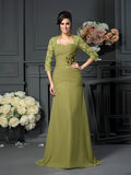 Fiona Rose Hunter Green front view mother of the bride dress