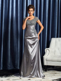 Delphine Marie Silver front view mother of the bride dress