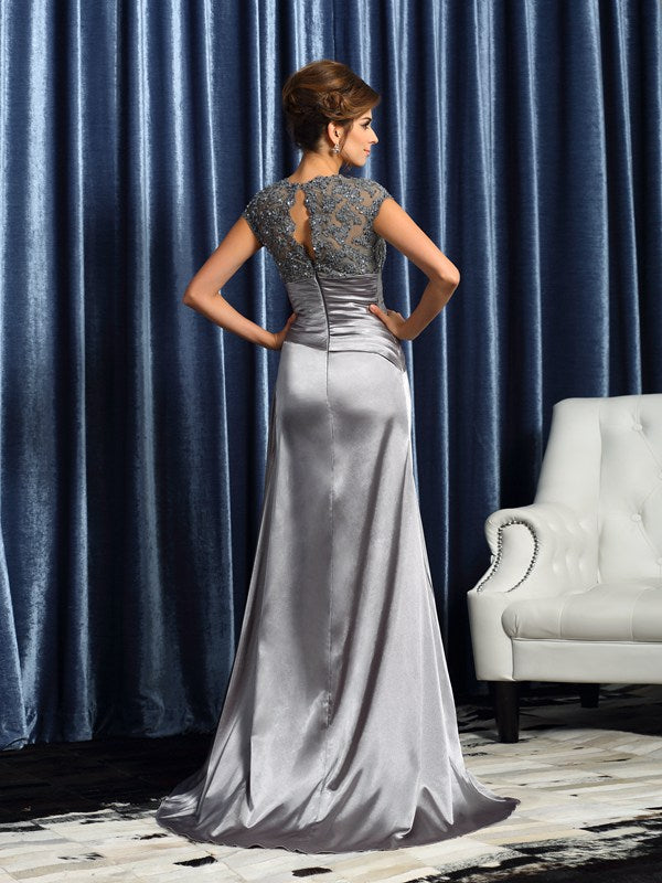 Delphine Marie Silver back view mother of the bride dress