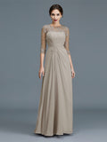 Flora Rose Silver front view mother of the bride dress