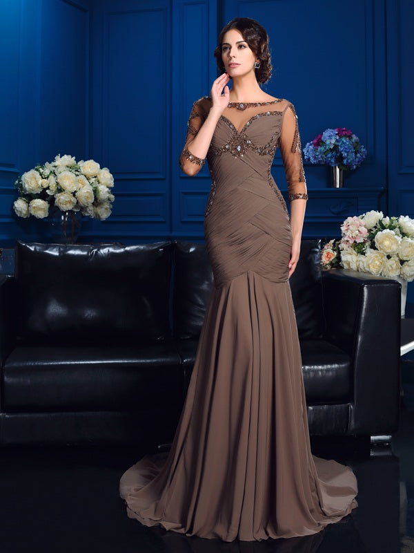 Theodora Belle Navy Blue front view mother of the bride dress