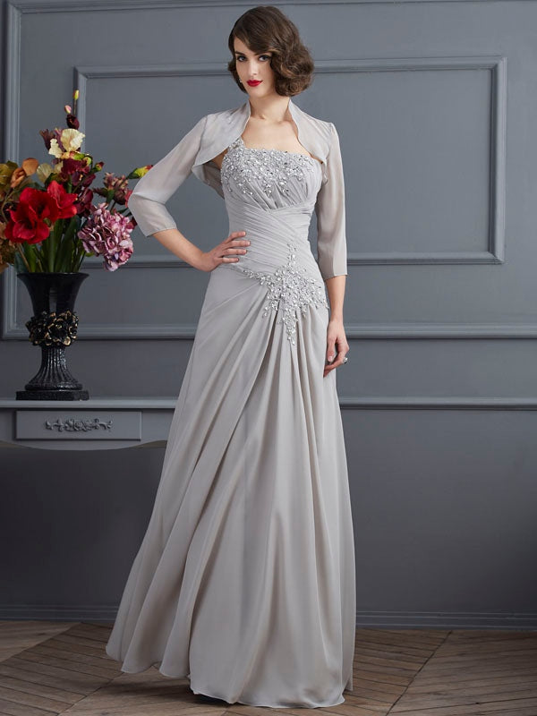 Theresa Rose Silver front view mother of the bride dress