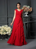 Paige Mae Burgundy front view mother of the bride dress