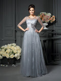 Matilda Grace Silver front view mother of the bride dress