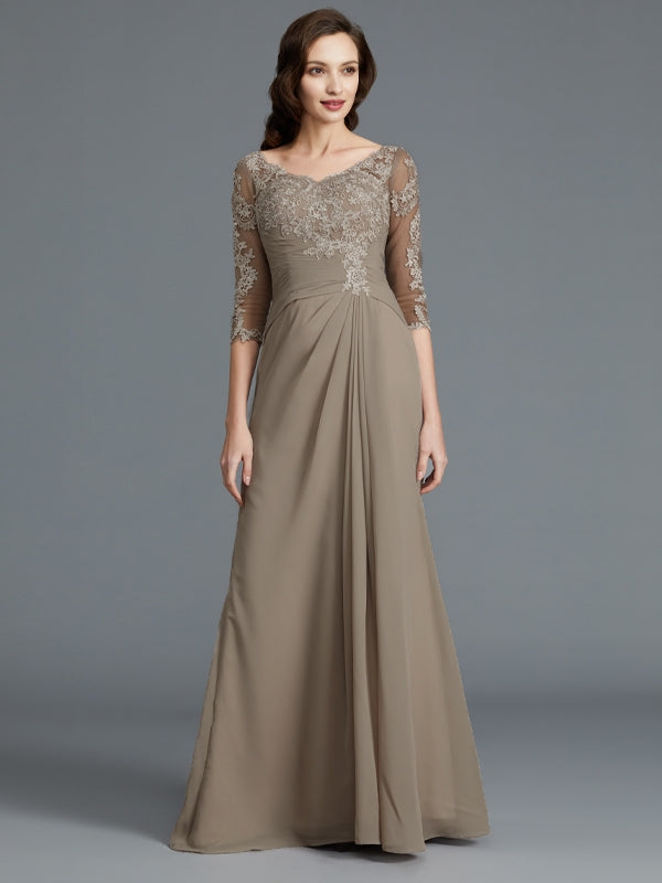 Georgia Mae Taupe front view mother of the bride dress