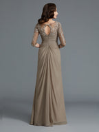 Georgia Mae Taupe back view mother of the bride dress