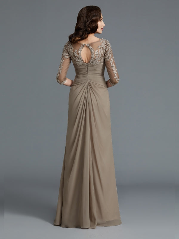 Georgia Mae Taupe back view mother of the bride dress