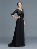 Violet Grace Black front view mother of the bride dress