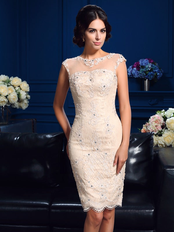 Isabel Celeste Champagne front view mother of the bride dress