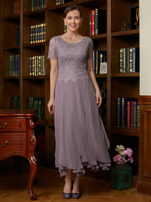 Abigail June Wisteria front view mother of the bride dress