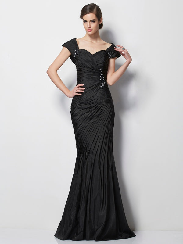 Sabrina Pearl Black front view mother of the bride dress