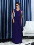 Willow Rose Grape front view mother of the bride dress