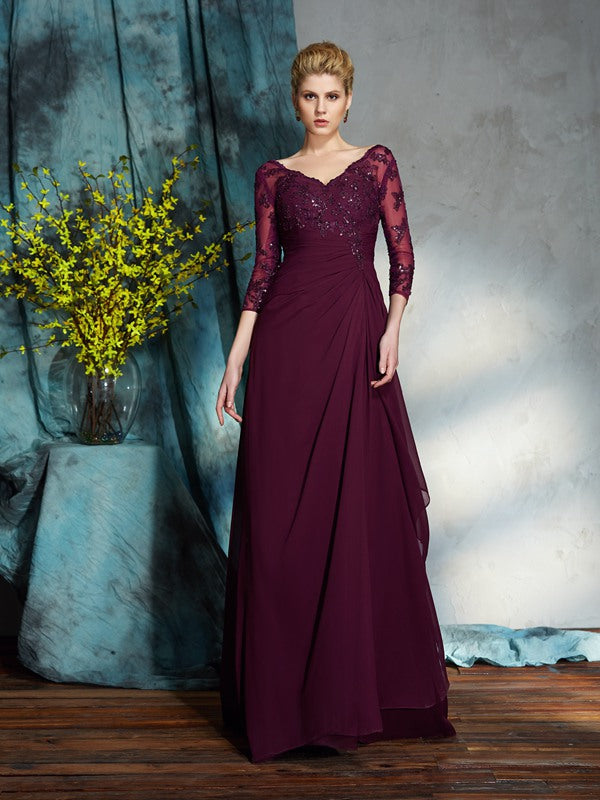 Edith Mae Burgundy front view mother of the bride dress