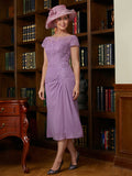 Opal Claire Lilac front view mother of the bride dress