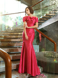 Hannah Marie Fuchsia front view mother of the bride dress