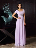 Amara Mae Lavender front view mother of the bride dress